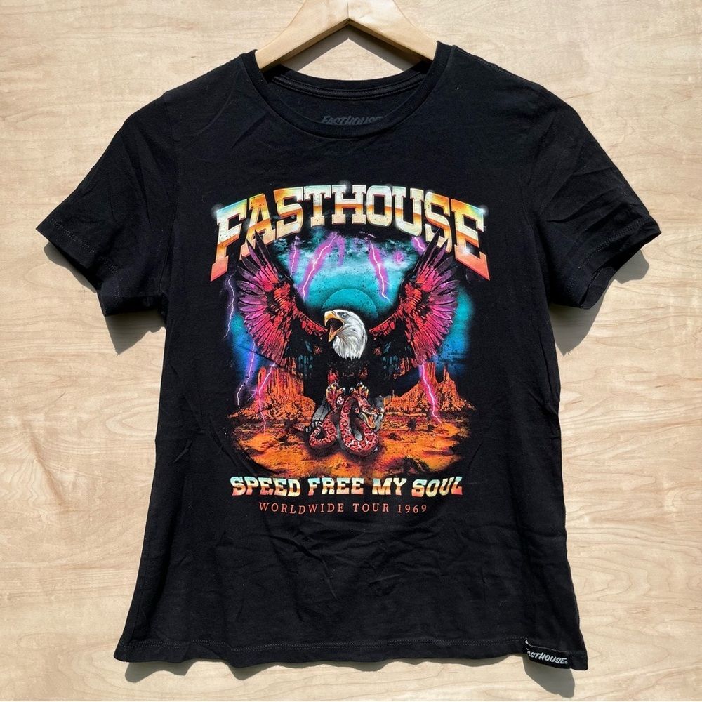 Fasthouse Speed Free My Soul Womens Tour 1969 Tee Size Small